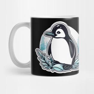 Penguin Christmas Illustration Mug